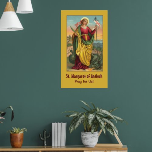 St Margaret with Dragon and Resurrection Banner Poster