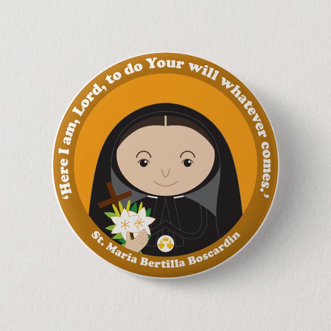 St. Maria Bertilla Boscardin Button (Front)