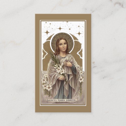 St Maria Goretti Catholic  Prayer Holy Card