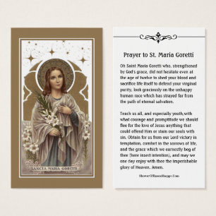 St. Maria Goretti Catholic Prayer Holy Card