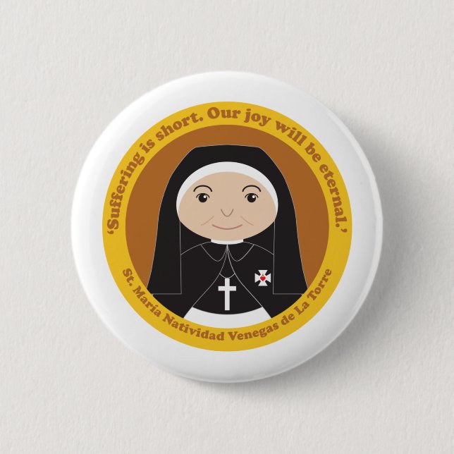 St. María Natividad Venegas de La Torre Button (Front)