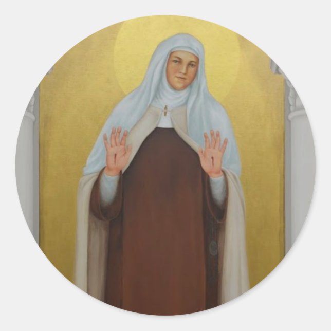 St. Mariam of Jesus Crucified Carmelite Nun Classic Round Sticker (Front)