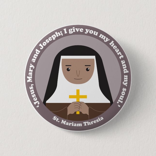 St. Mariam Thresia Button (Front)