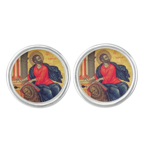 St Mark _ by Tzanes Emmanuel 1657 Cufflinks