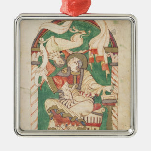 St. Mark, from a gospel from Corbie Abbey Metal Ornament