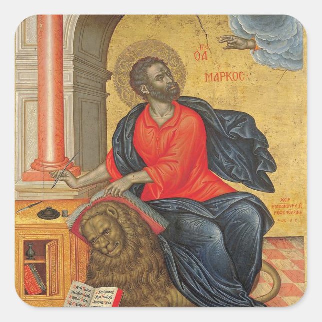 St. Mark the Evangelist by Emmanuel Tzanes Square Sticker (Front)