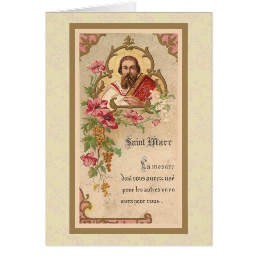 St. Mark the Evangelist French Antique Cards (Front)