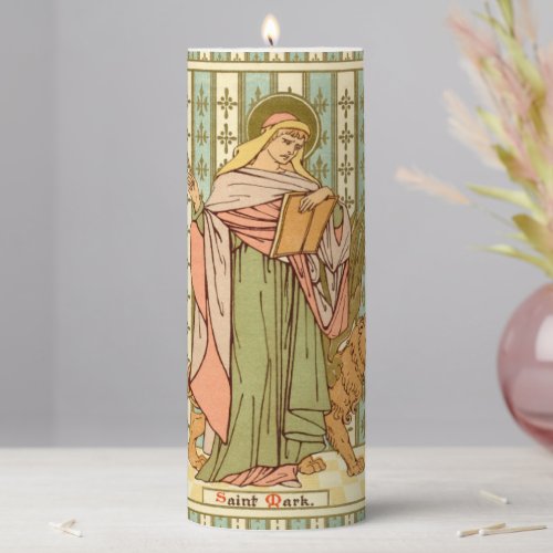 St Mark the Evangelist RLS 09 3x8 Pillar Candle