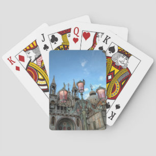 St. Marks and Lamp, Venice, Italy Poker Cards