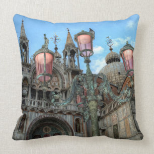 St. Marks and Lamp, Venice, Italy Throw Pillow