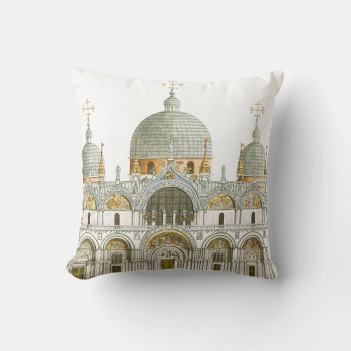 St Marks Basilica Venice Italy Throw Pillow