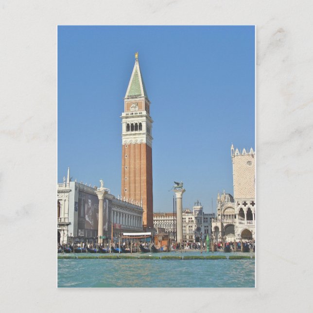 St. Marks Plaza and Bell Tower - Venice Italy Postcard (Front)
