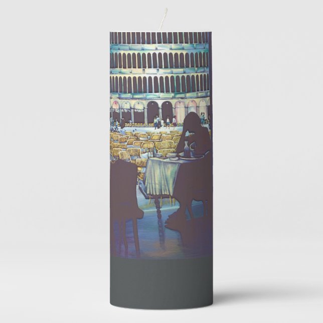 St Mark's Silhouette Pillar Candle (Front)