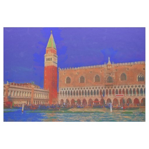 St Mark's Square Piazzetta painting Fabric