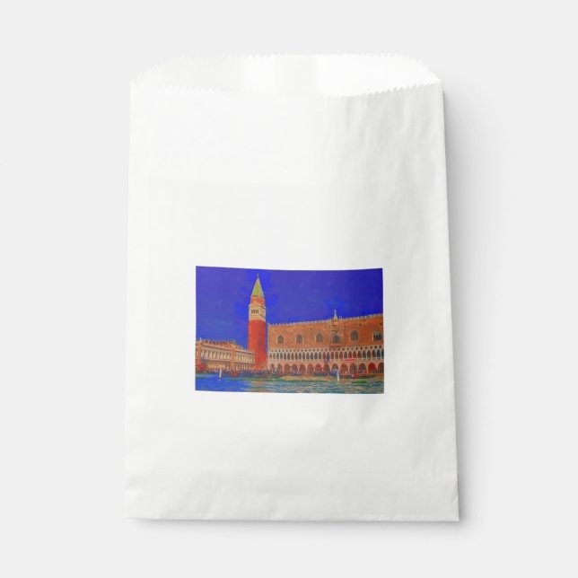 St Mark's Square Piazzetta painting Favor Bag (Front)