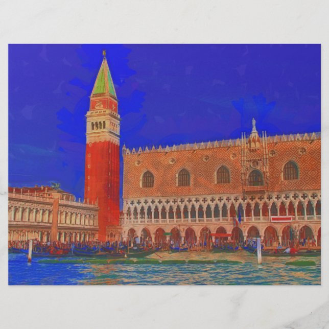 St Mark's Square Piazzetta painting Flyer (Front)