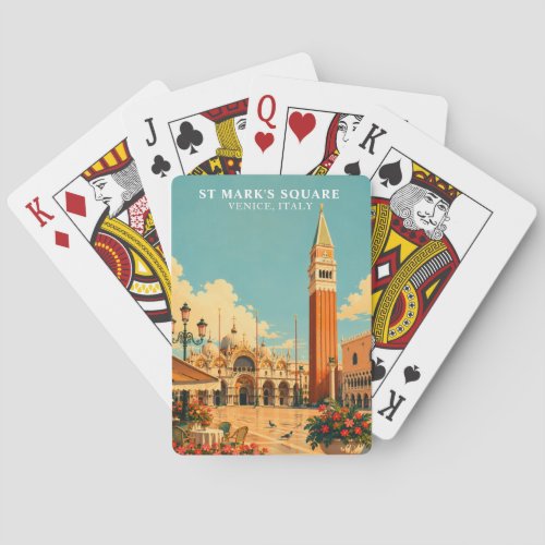 St Mark's Square Venice Italy Piazza San Marco Poker Cards