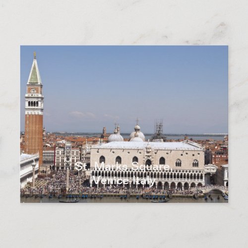 St Marks Square Venice Italy Postcard