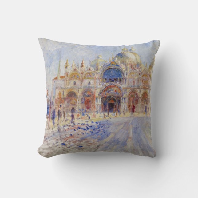 St Mark's Square, Venice (Piazza San Marco) Throw Pillow (Front)