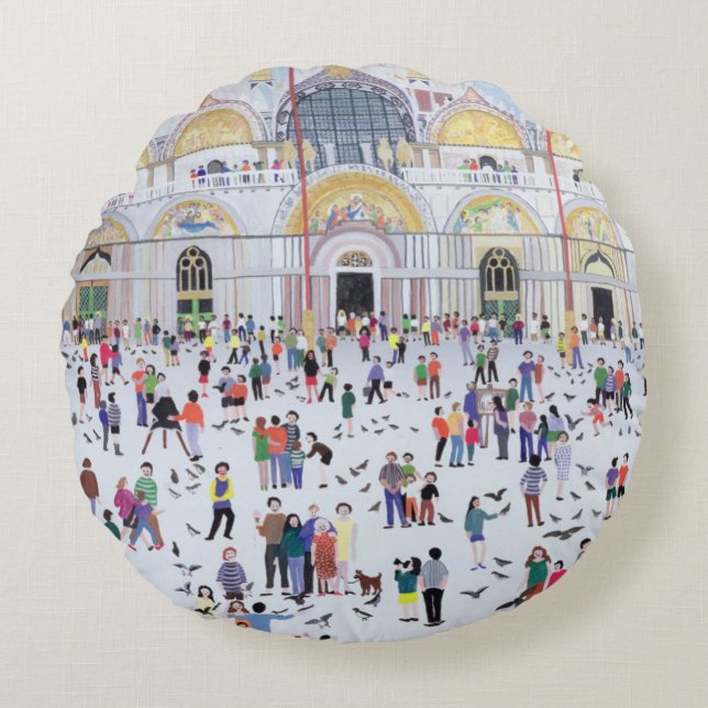 St. Mark's Venice 1994 Round Pillow (Front)