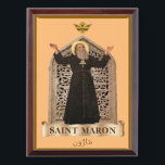 St Maron Maronite Icon Award Plaque<br><div class="desc">St Maron Maronite Icon Award Plaque-
Makes a great gift!</div>