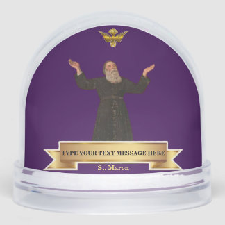 St. Maron Patron Saint of the Maronite Church Snow Globes