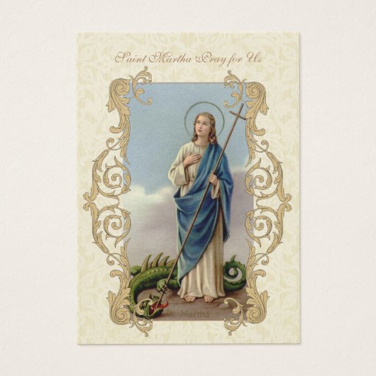St. Martha 9 week Novena HOLY CARD (Front)
