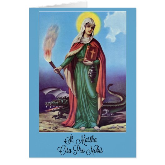 St. Martha Housekeeper Catholic Prayer Cards (Front)