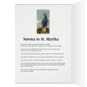 St. Martha Novena Prayer Cards (Inside (Left))