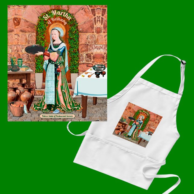 St. Martha of Bethany in Her Kitchen Adult Apron (Creator Uploaded)