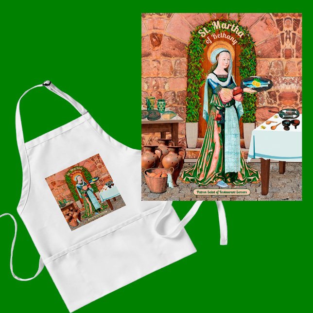 St. Martha of Bethany in Her Kitchen Adult Apron (Creator Uploaded)