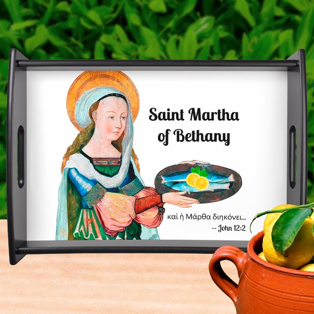 St. Martha of Bethany in Her Kitchen (Det.; Plain) Serving Tray (Creator Uploaded)
