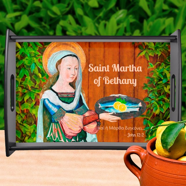 St. Martha of Bethany in Her Kitchen (Detail) Serving Tray (Creator Uploaded)