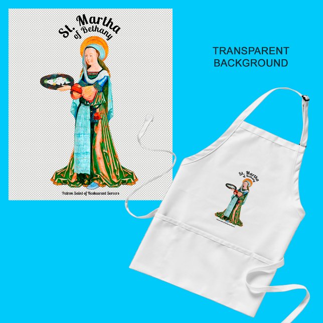 St. Martha of Bethany in Her Kitchen (Plain) Adult Apron (Creator Uploaded)