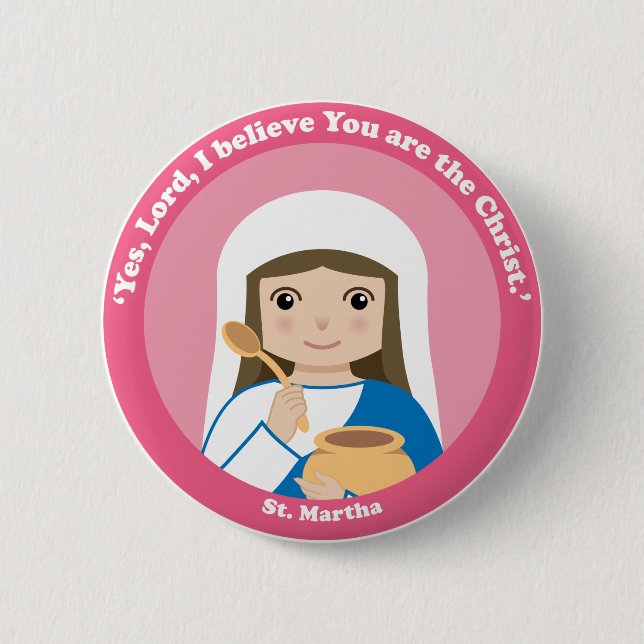 St. Martha Pinback Button (Front)