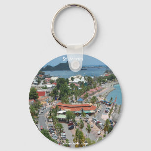 St. Martin and Marigot Bay Photo Keychain