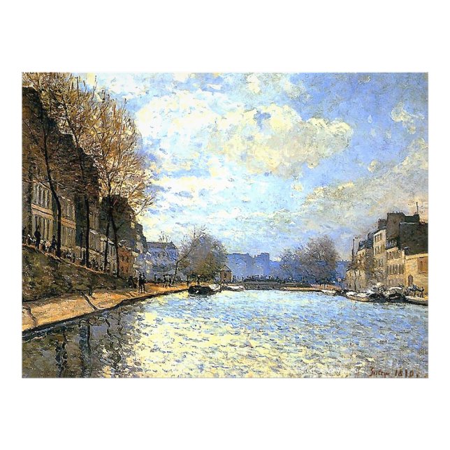 St Martin Canal Alfred Sisley Poster (Front)