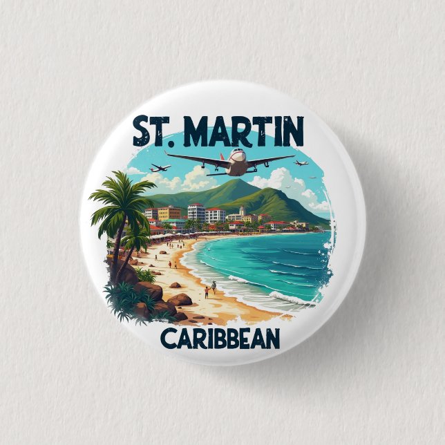 ST. MARTIN CARAIBES BUTTON (Front)