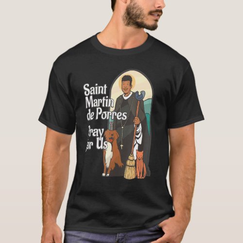 St Martin De Porres African American Black Saints  T_Shirt