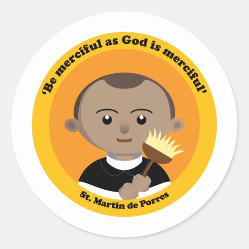 St Martin de Porres Classic Round Sticker