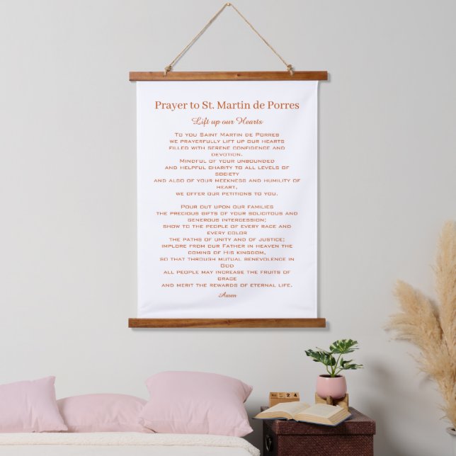 St. Martin de Porres Prayer Racial Harmony Hanging Tapestry (Bedroom)