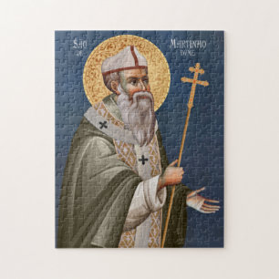 St. Martin of Braga Orthodox Christian Icon Jigsaw Puzzle