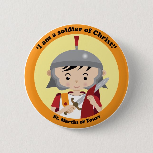 St. Martin of Tours Pinback Button (Front)