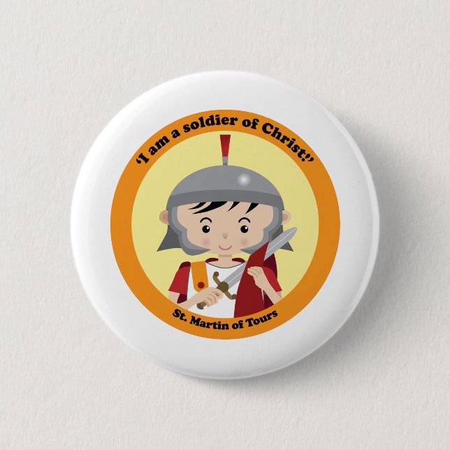St. Martin of Tours Pinback Button (Front)