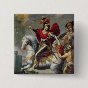 St. Martin sharing his cloak with the beggar Button