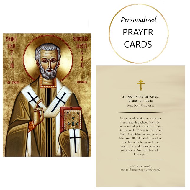St. Martin the Merciful Orthodox Prayer Card (Creator Uploaded)