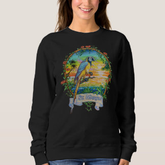 St Martin West Indies Vintage Tropical Parrot Va Sweatshirt