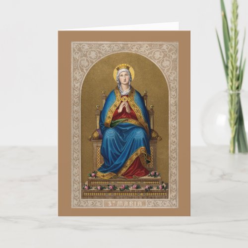 St Mary Blessed Virgin Vintage Religious Card