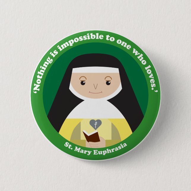 St. Mary Euphrasia Button (Front)