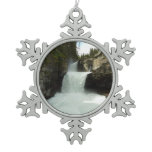 St. Mary Falls at Glacier National Park Snowflake Pewter Christmas Ornament